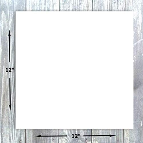 Hamilco Бяла Картонена Хартия за албуми, 12x12, Тежък тегло 120 килограма, Корица за Карти – 25 Опаковки