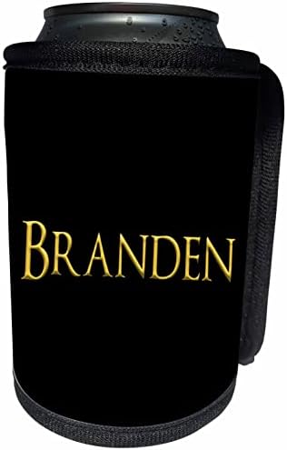 3дРоуз Бранден най-популярното име за момче в Америка. Свети жълт цвят. - Опаковки за бутилки-охладители (cc_354457_1)