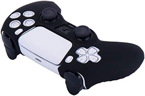 Силиконов калъф YoRHa Skin Case за контролер PS5 Dualsense x 1 (Черно), с бутоните за палеца x 10