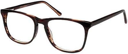 Кафяви Модерни Очила Без Рецепта, Фалшиви Очила за Жени, Мъжки Прозрачни Квадратни Лещи