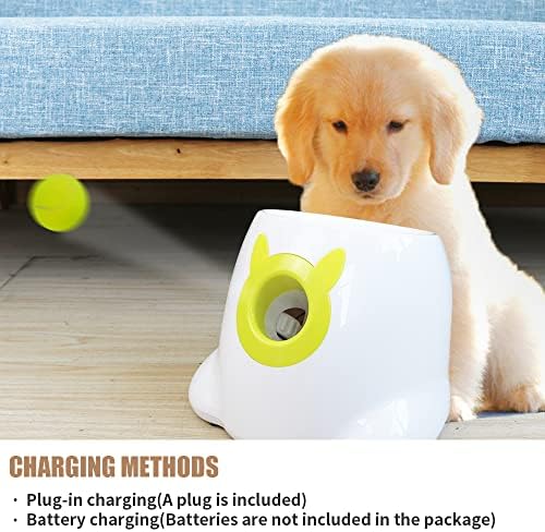 ptlsy Автоматична стартера за кучешки топки с дистанционно управление и 22 Топки, Интерактивна Машина за хвърляне на Кучешки