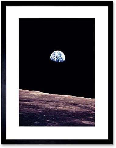 Художествена Спирка Космически Снимки на Планетата Земя, за Лунна Повърхност на Луната Готина Печат на САЩ в рамката
