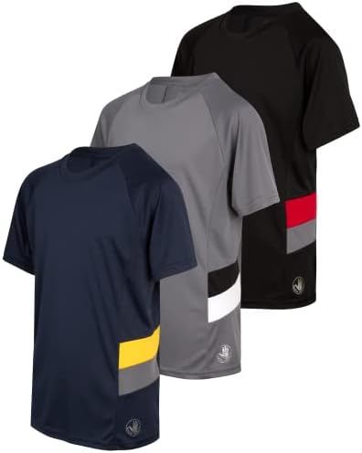 Спортна тениска Body Glove за момчета - 3 опаковки на спортни тениски Active Performance Dry Fit (8-18)