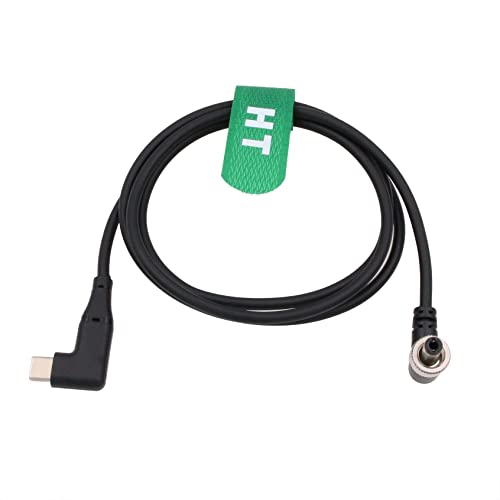 Захранващ кабел HangTon USB C с ключалка dc 12v 3A PD за Atomos Ninja V, SmallHD 702 Touch, Видео PIX-E7, Монитор под Прав ъгъл 1 М