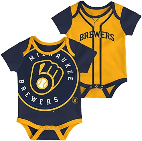 Комплект костюми Outerstuff MLB за новородени и бебета Double Pack 2 пълзящо растение Onesie (0-24 месеца)