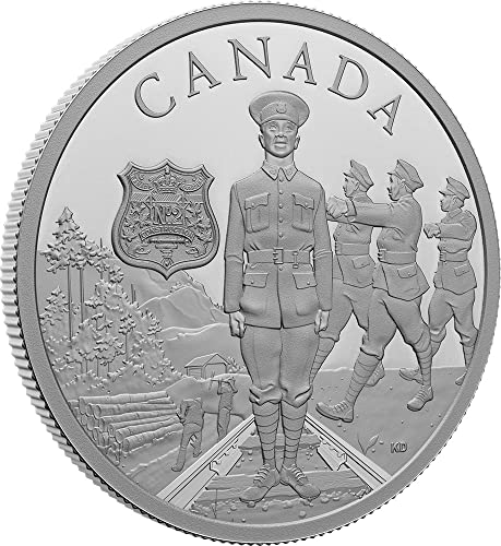 2023 DE В Памет на Черната история PowerCoin Строителен батальон Сребърна Монета От 20$ Канада 2023 Proof