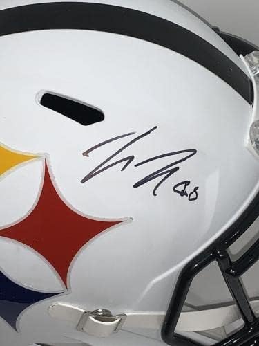 Хит на Милър Пат Фрейермут Подписа договор с представител на Питсбърг Стийлърс Fs и Каска Jsa Coa - Каски NFL с автограф