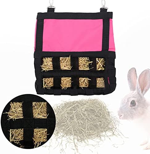 Чанта за Хранене на зайци сено, Чанта за Хранене на животни, Подвесная Чанта за хранене с Регулируем Тканым пагон,