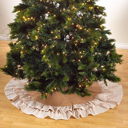 Пола за Коледната Елха с къдри от памук и юта Fennco Styles Sidonia, една част (56 см в диаметър)