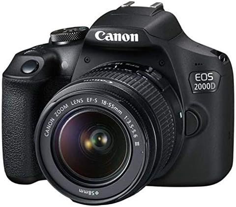 Canon EOS 2000D / Rebel T7 с вариообектив на Canon EF-S 18-55 mm F / 3,5-5,6 III и комплект професионални аксесоари