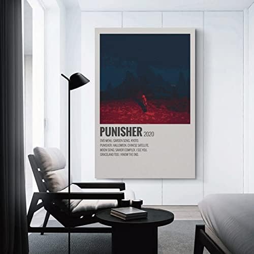 OGMAY Punisher Фийби Бриджерс Плакат с капак албум, Художествен Плакат на Платно и Стенни Художествена картина,