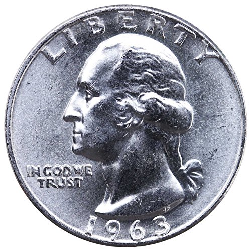 Сребърни монети от 90% от една четвърт от Вашингтон през 1963 г., 1/4 Диамант, Не Циркулировавшая На Монетния двор на Държавата