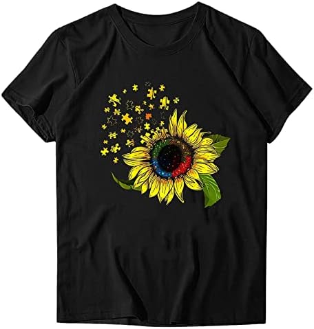 Топ Тениска за Момичета, Мъжки Есенно-Летни Дрехи, Памучен Тениска с Кръгло Деколте и Къс Ръкав, Графична Блуза Свободно Намаляване