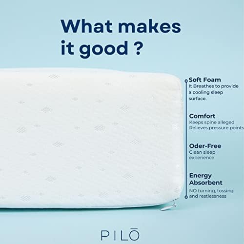 Запознайте се с възглавница PILO Cube за сън на ребрата (5 инча) - Мека възглавница за шийката на матката от пяна с памет ефект
