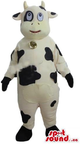 SPOTSOUND Сладко Черно-бял Костюм Талисман на САЩ Moo Cow Карнавалните Костюми на Героя