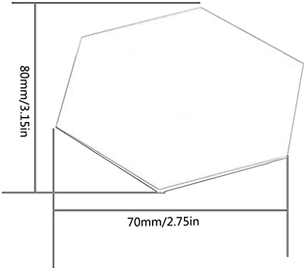 JAHH 12 бр. Самозалепващи Светлоотразителни Стереоскопични Стикери за стената във формата на шестоъгълник, Отразени