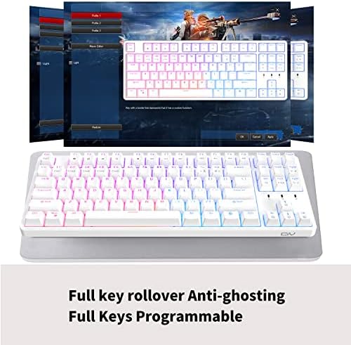 Механична клавиатура CIY X77 с възможност за гореща замяна / Детска клавиатура RGB / C USB / Защита от ghosting