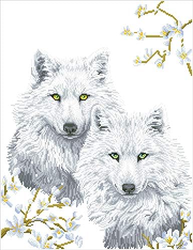 Комплект за рисуване с диаманти DIAMOND DOTZ Winter Wolves 20x 25