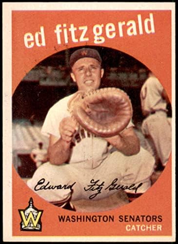 1959 Topps 33 Ед Фицджералд Вашингтон Сенатърс (Бейзболна картичка) EX/MT Senators