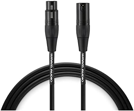 Микрофон кабел Warm Audio Pro Series XLR Female - XLR Male с дължина 50 метра, черен / сребрист (Pro-XLR-50')