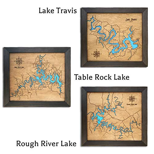 Персонализирани Подаръци Дървена Карта на Потребителска Карта на Езерото Потребителска Карта Подарък Езерото