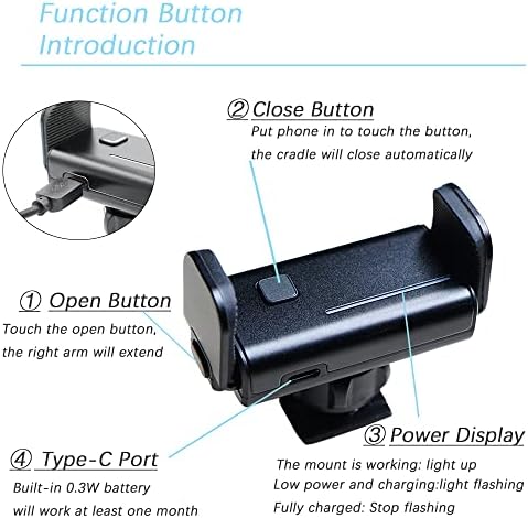 Zchan Custom〔 Технология за автоматично затваряне за обновяване на 〕 Титуляр за телефон Подходящ за Ford F150 2020-2015