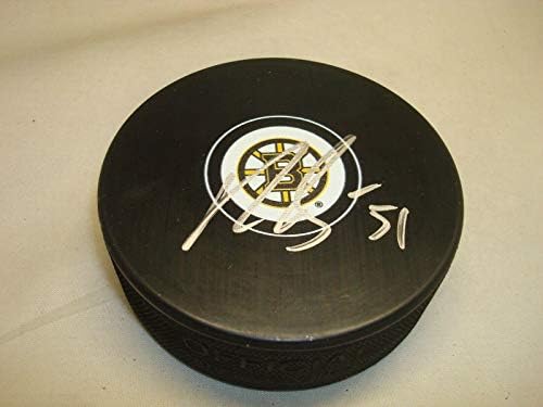 Райън Спунър подписа хокей шайба Бостън Бруинс с автограф 1E - за Миене на НХЛ с автограф