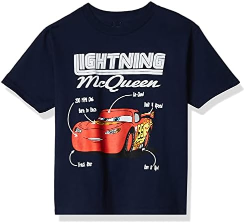 Тениска с къс ръкав Lightning Mcqueen за момчетата на Дисни за деца