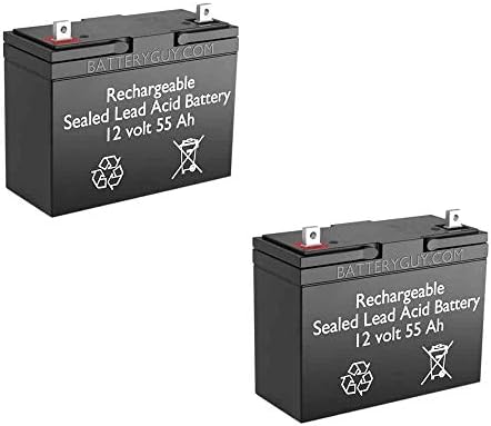 BatteryGuy Веднага M91 Сменяеми батерии SLA капацитет 12 v 55 Ah, Равностойни на марката (зареждащи се) - Брой 2
