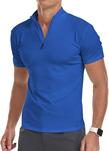 От началото на ГОДИНАТА на Мъжки Ризи Поло с дълъг/Къс ръкав с цип до четвърти, Ежедневни Панталони Памучни Ризи с имитация