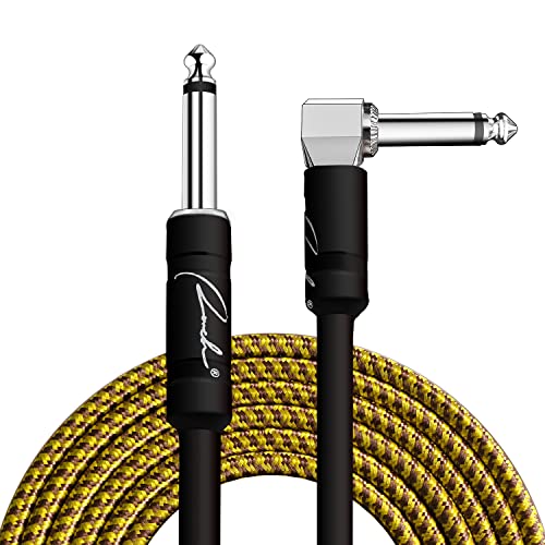 Инструментален кабел Ranch с дължина 10 Метра - Директен кабел с дължина до четвърти инча - Здрав кабел за електрическа китара