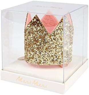 Шнола за коса Meri Meri Mini с блестяща златна корона (опаковка от 1)