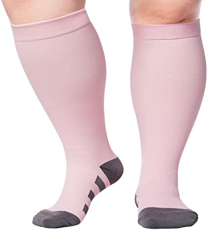 Компресия Чорапи Abodhu Размер Плюс за Жени и Мъже, 15-25 мм hg.ст., Широки Чорапогащи до Коляното