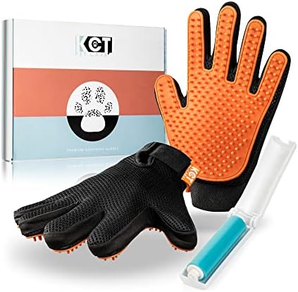 Ръкавици за грижа за домашни любимци KCT Галеник - Ръкавици за щадящо отстраняване на вълна и измиване - Ръкавици за грижа