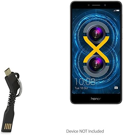 Кабел BoxWave е Съвместим с Huawei Honor 6X (кабел от BoxWave) - Зарядно устройство за ключодържател Micro USB, Ключодържател