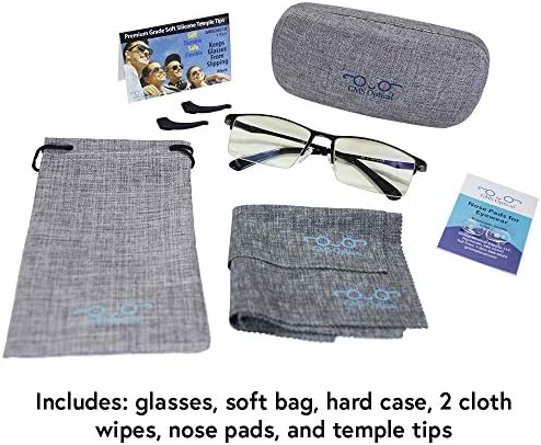 Очила XOXO Optical Blue Light Blocking за мъже и жени и за защита от умора на очите и защита от пренапрежение от компютри, таблети