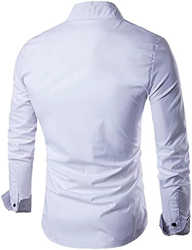 Мъжки ризи NEARTIME, ежедневни блузи с дълъг ръкав и принтом, приталенная блуза с отложным яка и копчета