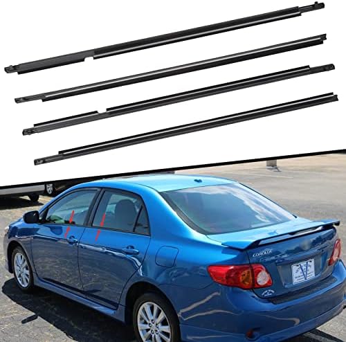 Мерки и теглилки на прозореца Piodelo Weatherstrip е Съвместим с Toyota Corolla 2009-2012 Г. Уплътнителен