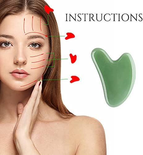 Масажен инструмент WonderFour Gua Sha за почистване на кожата на лицето и тялото, Изработена от естествен