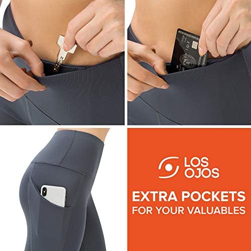 Дамски панталони за йога LOS OJOS – Гамаши За тренировка на корема с висока талия и Джобове