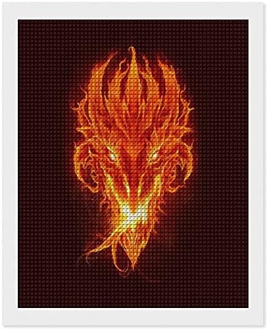 Огненият Главата на Дракон Диамантена Живопис Комплект Художествени Картини САМ Пълна Тренировка Аксесоари