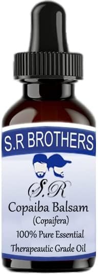 S. R Brothers Copiba Balsam (Копайфера) Чисто и Натурално Етерично масло Терапевтичен клас с Капкомер 15 мл