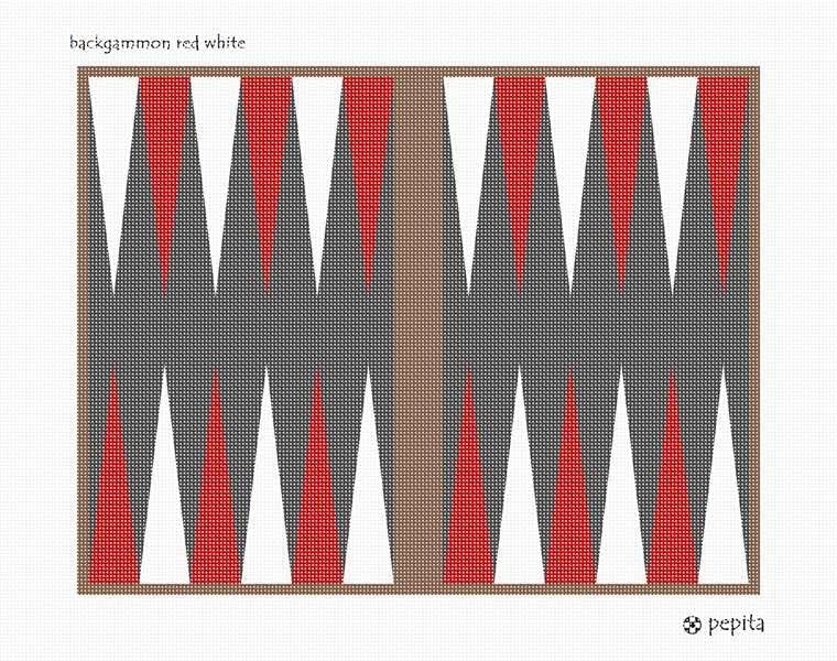 комплект за бродиране pepita: Табла, Червено-бели, 16 x 12