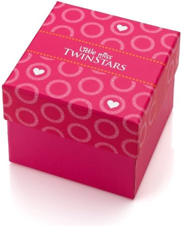 Детски обеци Little Miss Twin Stars - Обемни обеци със злато 14 карата - Хипоалергенна, без никел, За чувствителните