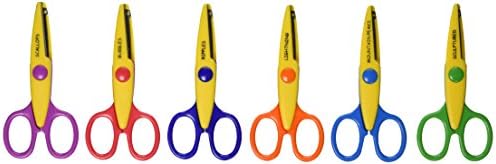 Ножици за рязане на хартия School Smart 85067 - Комплект от 6 различни цвята - 085067