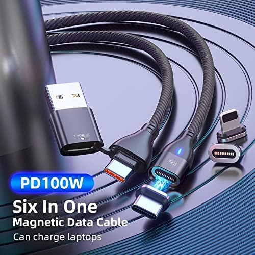 Кабел BoxWave е Съвместим с Powkiddy RGB20S Кабел MagnetoSnap PD AllCharge мощност 100 W, кабел за зареждане
