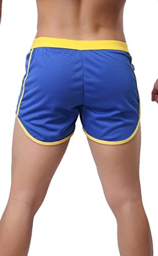 Linemoon Мъжки Мрежести къси Панталони За тренировка в Залата за Джогинг, Бодибилдинг, Спорт, Ретро Къси Панталонки