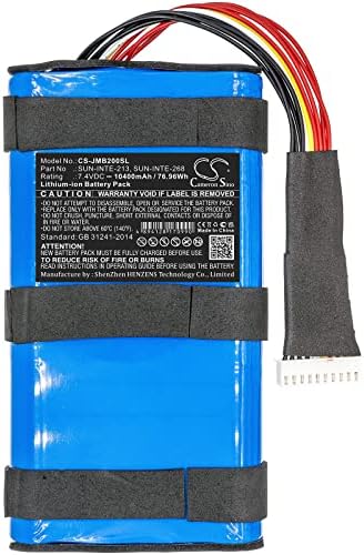 Батерия JIAJIESHI 10400 mah/76,96 Wh, Разменени батерия, годни за JBL Boombox 2 SUN-INTE-213, SUN-INTE-268