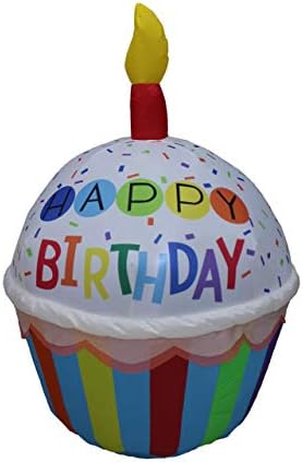 Два комплекта бижута за рожден ден и коледно парти, комплектът включва надуваем cupcake честит рожден ден на височина 4 фута