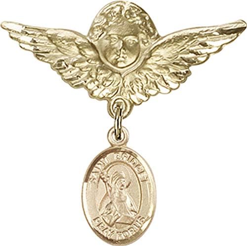 Иконата на детето Jewels Мания за талисман на Света Бриджит от Швеция и икона на Ангел с крила | Икона детето